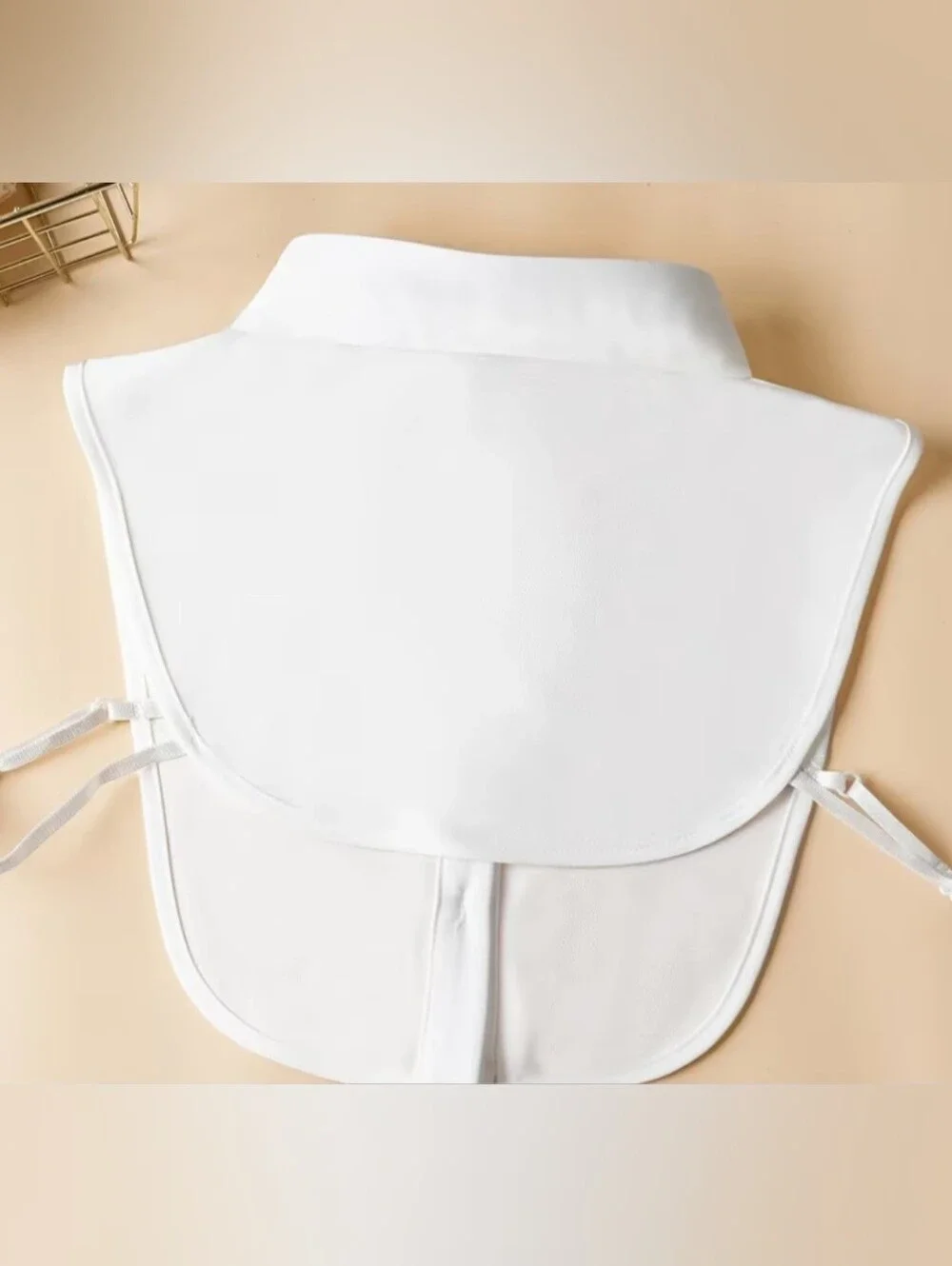 White Embellished Faux Collar - Crystal Accent